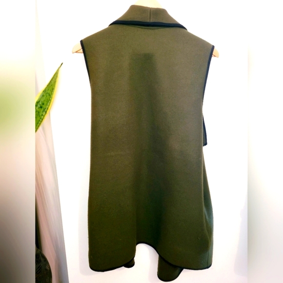 Rapz Draped Wool Blend Vest/Open Cardigan - S/M - Picture 2 of 5